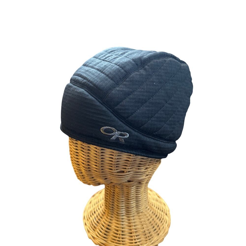 Outdoor Research OR Black Quilted Beanie Hat S/M Ear Warmer Skull Cap